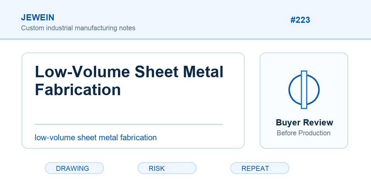 low-volume sheet metal fabrication Jewein buyer guide