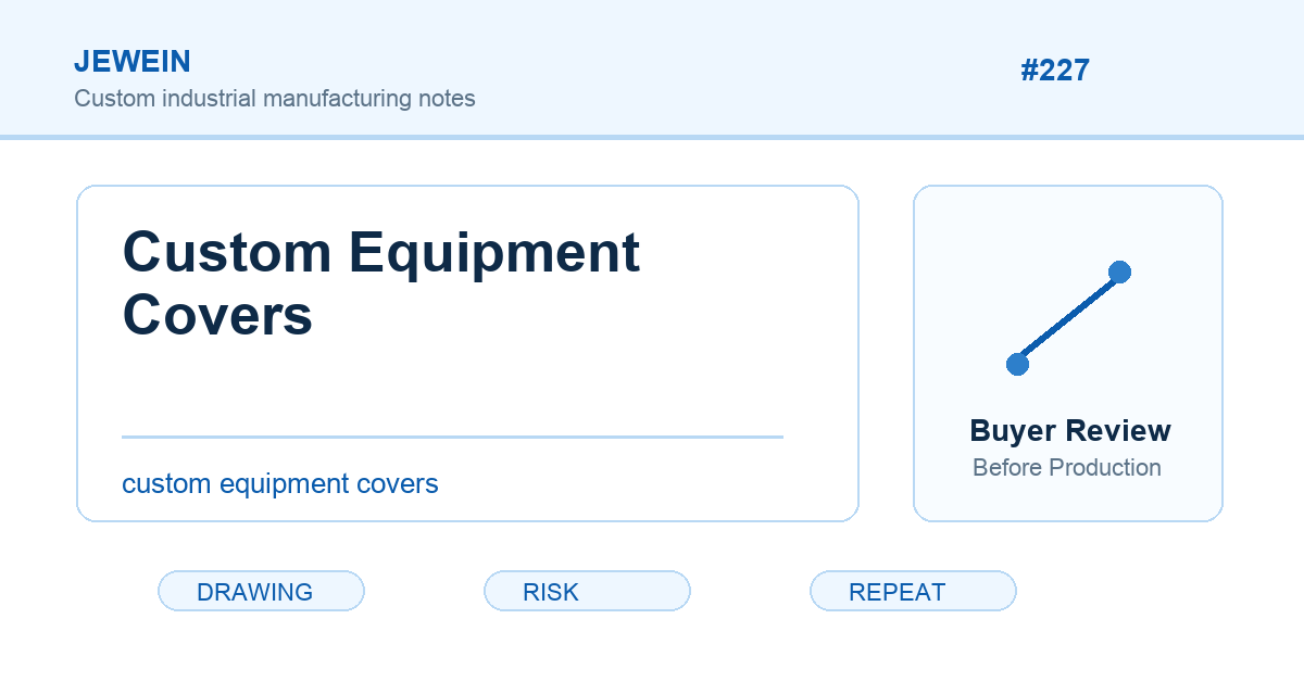 Custom Equipment Covers: Appearance, Access, and Protection Must Agree