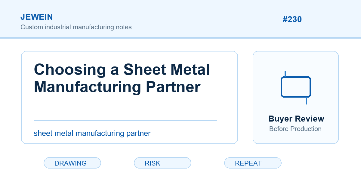 sheet metal manufacturing partner Jewein buyer guide
