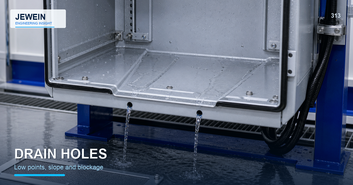 sheet metal enclosure drainage channel design Jewein buyer guide